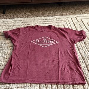 Men’s Billabong Burgundy Tee with White Logo